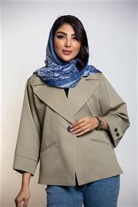 کت زنانه یقه ای استین دو دکمه