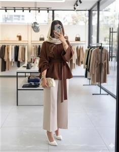 ست کت و شلوار زنانه آستین پیله سپیده - ناب مد