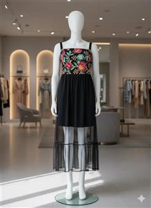 لباس مجلسی میدی گلدوزی شده | Lovelyİstanbul Midi Embroidered Dress