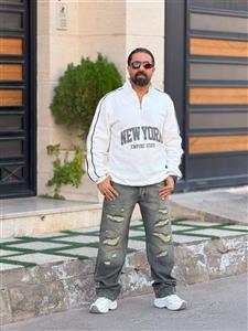 دورس سه نخ نیم زیپ مردانه نیویورک