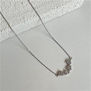 گردنبند سواروسکی چهار گل مگنتی با زنجیر استیل