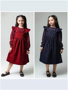 ست دو تیکه سارافون شومیز دخترانه مناسب 2 تا 8 سال (به همراه یک گیره مو هدیه از ما)7003