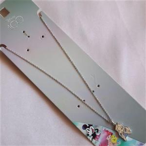 گردنبند دخترانه آویز سیندرلا نگین دار نقره ای برند اروپایی Disney ضدحساسیت