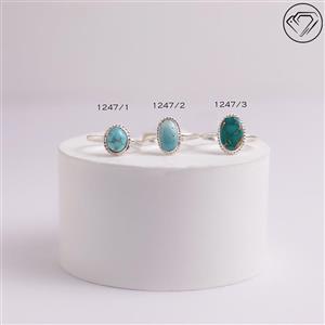 انگشتر نقره فیروزه نیشابوری مدل GA-1247