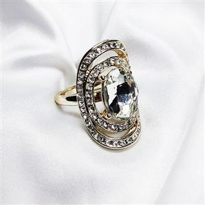 قیمت و خرید انگشتر زنانه مجلسی نگین دار طرح الماس کد 5141 | فروشگاه اینترنتی شیکسول