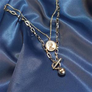 گردنبند دو لایه طرح ورساچه مدل 140 - درینا گالری