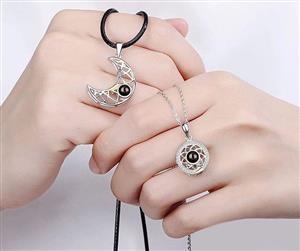 گردنبند ست صد زبان مگنتی مهر و ماه
