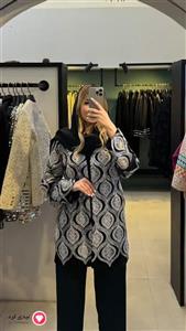 مانتو زنانه مخمل قلاب بافی طرح فرآی ماهوت کرم