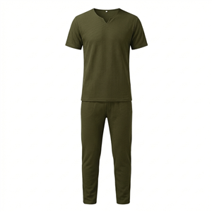 ست راحتی تیشرت و شلوار مردانه کوبایی طرح بیسکوئیتی