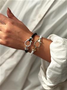 دستبند زنانه چرمی مستر کوالیتی امگا