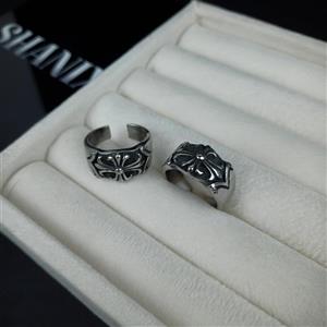 انگشتر صلیب گل زنبق کروم هارتز