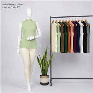تاپ یقه گرد حلقه آستین ساده فانریپ
