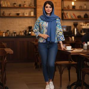 مانتو کتی طرح کاشی نقش جهان