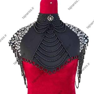 یقه حجاب مرواریدی آویز - فروشگاه اینترنتی تاج نارسیس یقه حجاب
