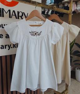 پیراهن یقه گلدار