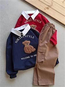 بلوز شلوار طرح تدی سایز 45 الی 60