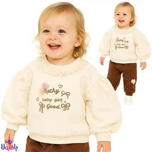 بلوز آستین بلند دخترانه یقه گیپوری