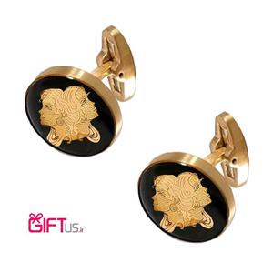 دکمه سر دست استیل ورق طلا ماه خرداد