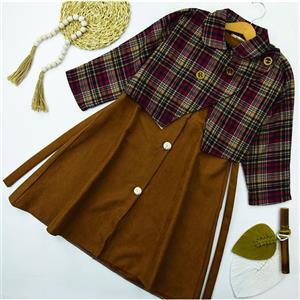 شنل سارافون دخترانه قهوه ای کد 10784