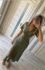 پیراهن زنانه ساحلی بلند سبز زیتونی