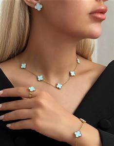 ست ونکلیف آبی فیروزه ای مدل 208