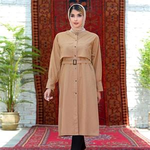 مانتو دانشجویی بلند پشت چاک - مدل کوثر