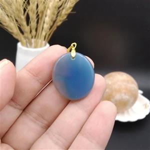 گردنبند عقیق آبی اصل معدنی کد 8052