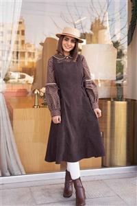 سارافون زنانه مخمل کبریتی مدل طلوع