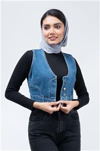 ژیله جین پایین کمر آبی تیره 54477