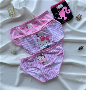 شورت نخ پنبه طرح کیتی و باربی برند سون کد ۳۱۶