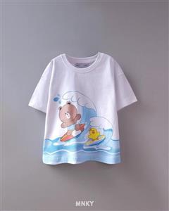 تیشرت تک پسرانه طرح هاوایی جنس نخ پنبه درجه 1