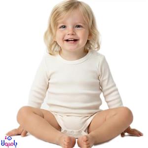 بادی آستین بلند سفید ساده جونیورز