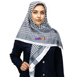 چفیه پاکستانی پلی استر مشکی سایز105*105 کد97