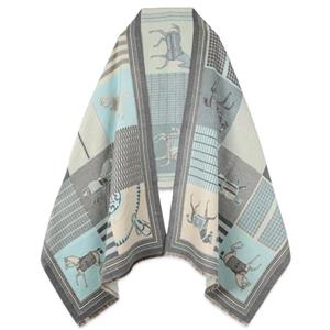 شال موهر هرمس Cashmere Equestrian Horse Wrap آبی