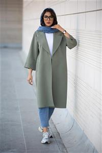 مانتو استین پاکتی بلند ملانژ