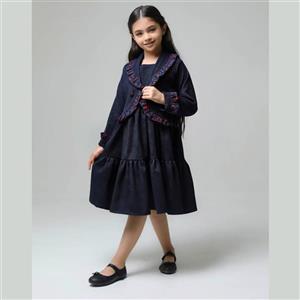 سارافون دخترانه سرمه ای سن۷ تا ۱۳ سال - آرتی شاپ