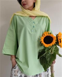 شومیز جلوبسته لینن