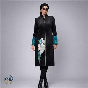 پالتو زنانه مخمل کوبیده طرح گل