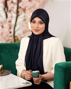 روسری ابریشم ژاکارد مامی قواره 140 کد 330