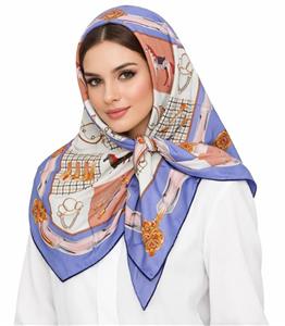 روسری مشکی زرد طرح هرمس 3000