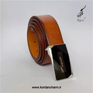 کمربند چرم گاومیش طرح ساده