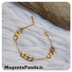 دستبند مینیمال استیل رنگ ثابت طلایی و نقره ای