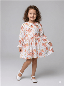 پیراهن بچه گانه عروسکی مدل دهکده خرگوش‌ها - برند HG Kids