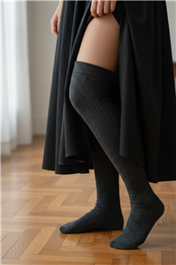 جوراب بالا زانو زنانه گندمی