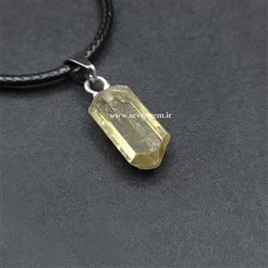 گردنبند بلور سنگ آپاتیت طلایی کیفیت جواهری (کدB177)