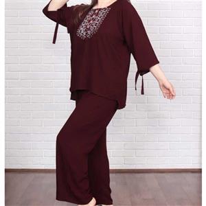 ست بلوز شلوار زنانه نخی مدل آیدا چاپی - فروشگاه اینترنتی ساموئل شاپ