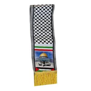 چفیه شالی فلامنت چاپدار فلسطین و مسجد الاقصی با عبارت القدس لنا-125در13 سانت کد 103383