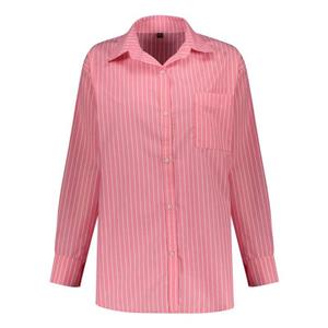 شومیز آستین بلند یقه دکمه دار زنانه مدل راه راه