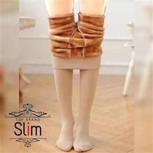 جوراب شلواری داخل خز کرم