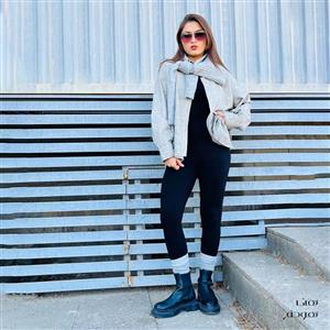 شومیز موهر طوسی - 164B - هانا هودفر